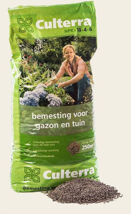 Culterra Groen (NPK 10+4+6) | Natuurmest | Gazonmest | 25kg