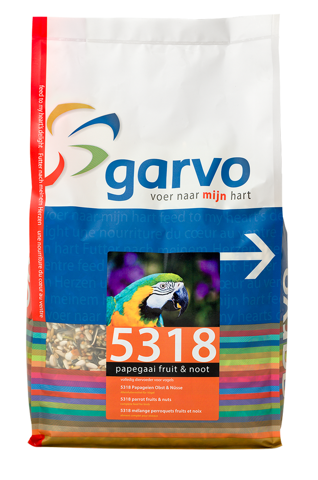 Garvo | Papegaaienvoer Fruit & Noot 5318 |15kg