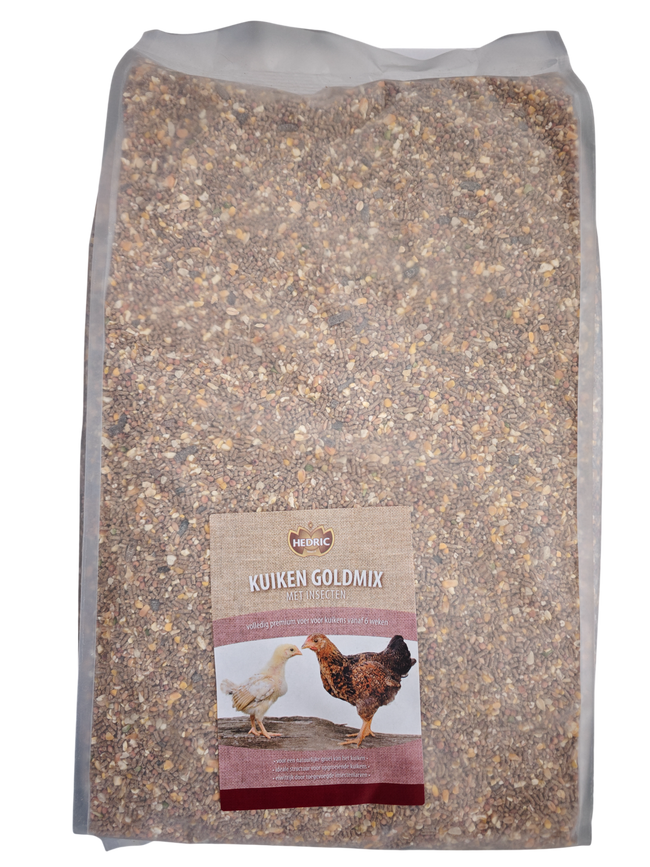 Hedric Kuiken Goldmix met insecten - 10kg - kuikenvoer met insecten
